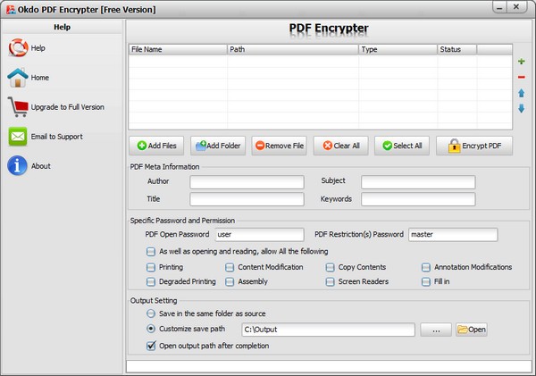 Okdo PDF Encrypter(PDF加密工具)