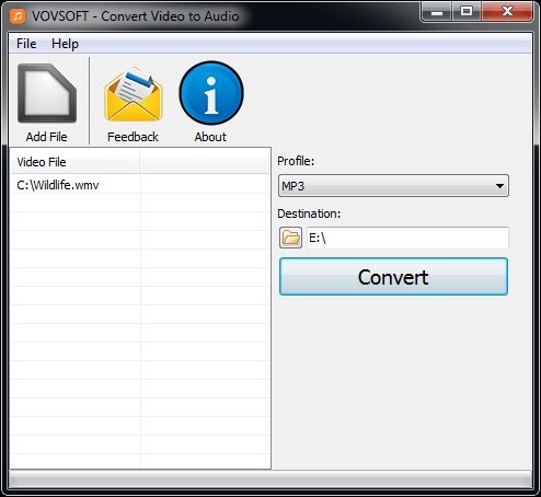 Vovsoft Convert Video to Audio(视频转音频软件)