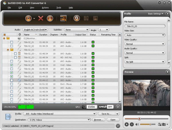 ImTOO DVD to AVI Converter