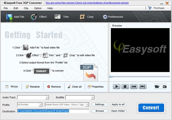 4Easysoft Free 3GP Converter(视频转换工具)