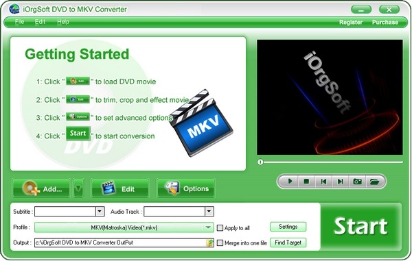 iOrgSoft DVD to MKV Converter(dvd视频转换工具)