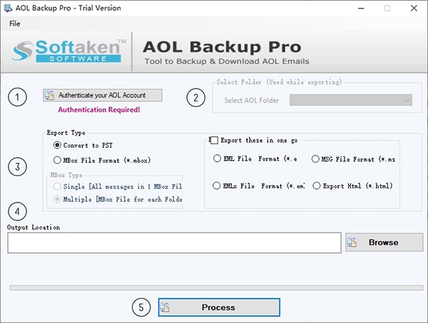 Softaken AOL Backup Pro(数据备份工具)