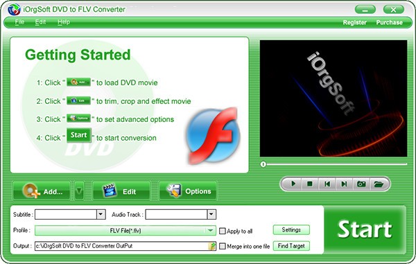 iOrgSoft DVD to FLV Converter(视频转换工具)