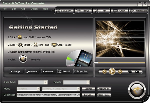 Emicsoft DVD to iPad Converter(视频转换工具)