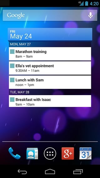 google calendar app