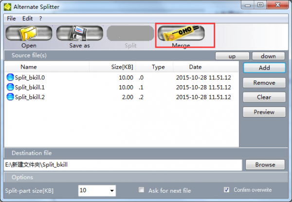 Alternate Splitter(文件拆分合并工具)
