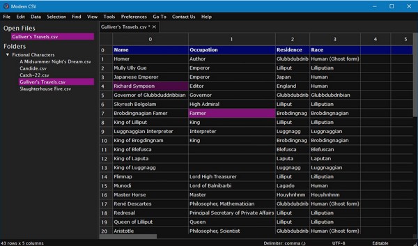 Modern CSV(CSV文件编辑器)