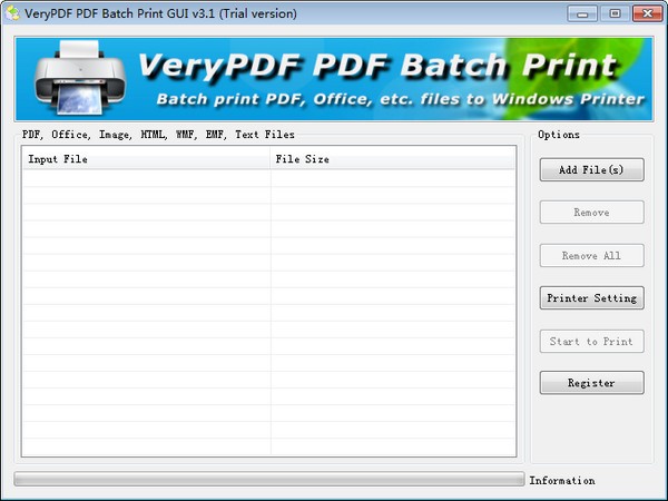 VeryPDF PDF Batch Print GUI(批量打印软件)