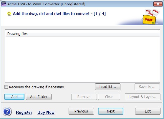 Acme DWG to WMF Converter(DWG转WMF工具)