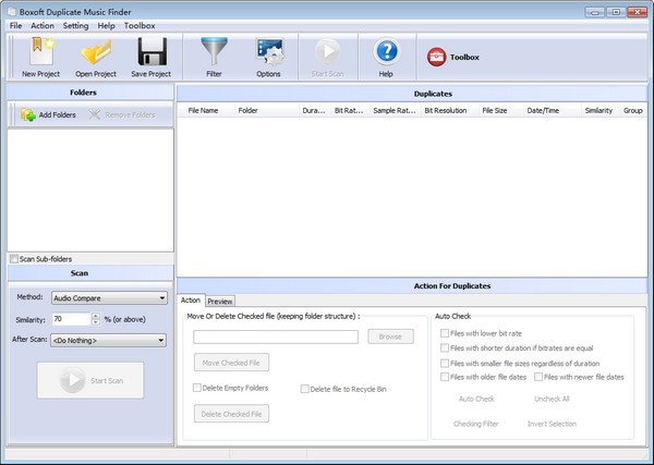 Boxoft Duplicate Music Finder(重复音频文件清理工具)