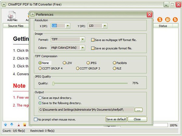 ChiefPDF PDF to Tiff Converter(文件转换工具)