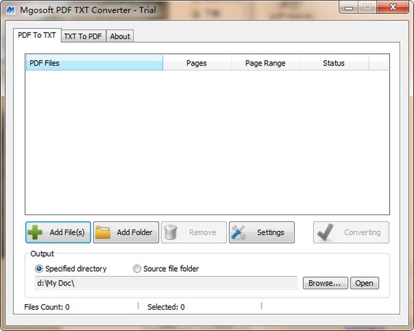Mgosoft PDF Text Converter(PDF转TXT文件工具)