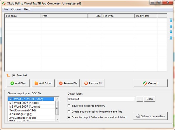 Okdo pdf to Word Txt Tif Jpg Converter