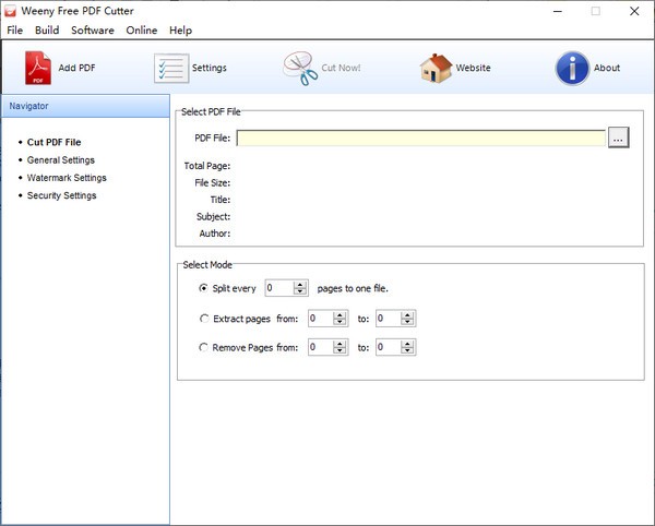 Weeny Free PDF Cutter(pdf分割软件)