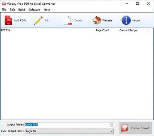 Weeny Free PDF to Excel Converter(PDF文件转换工具)