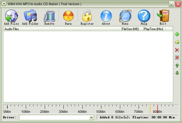 WMA WAV MP3 to Audio CD Maker(音频CD制作软件)