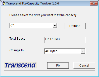 创见SD卡修复工具(Transcend fix-Capacity Tool)