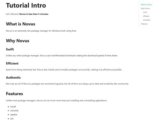 Novus包管理器
